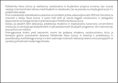10. OBLETNICA POLIKLINIKA POLYTECHNIC NOVA GORICA